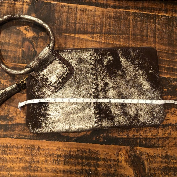HOBO Metallic Gold and Rich Brown Wristlet - Picture 7 of 10
